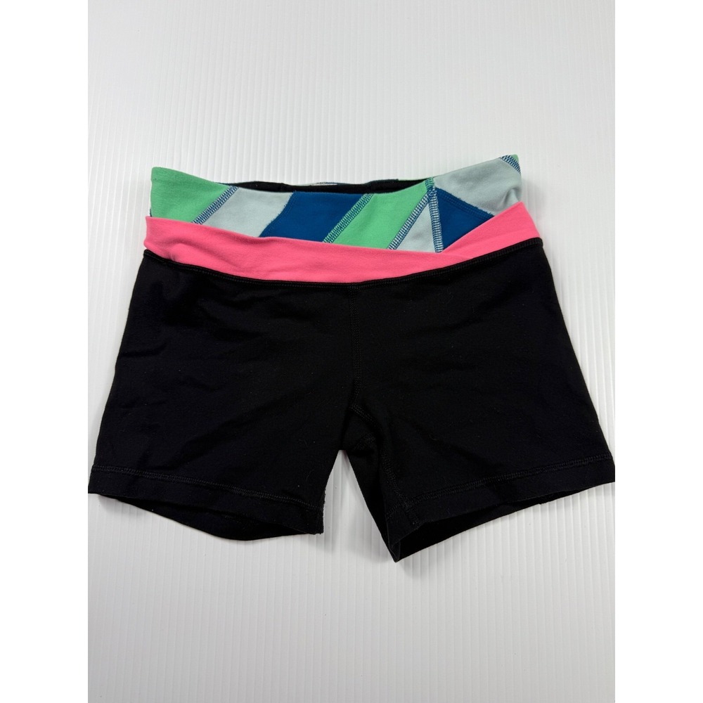 Ivivva Athletic Shorts Yoga Running Activewear Black Pink Green Blue Size 10